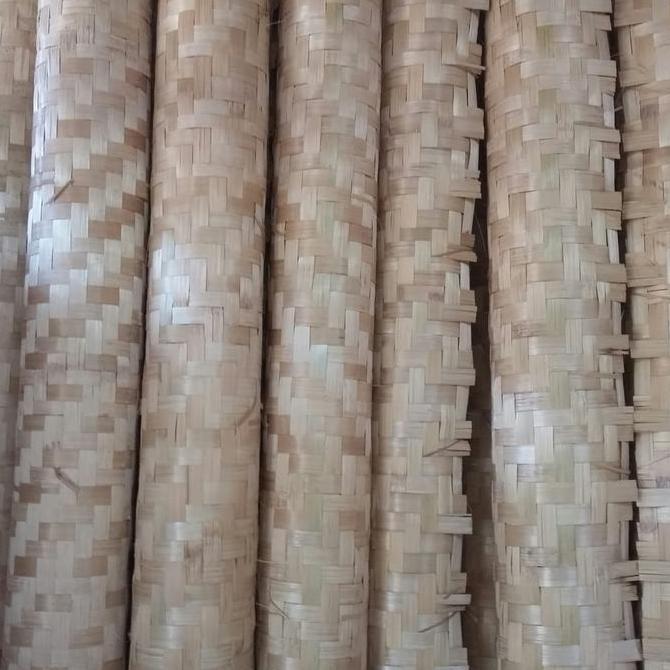 TERLARIS gedek bambu anyaman / bilik daging bambu polos / anyaman bambu