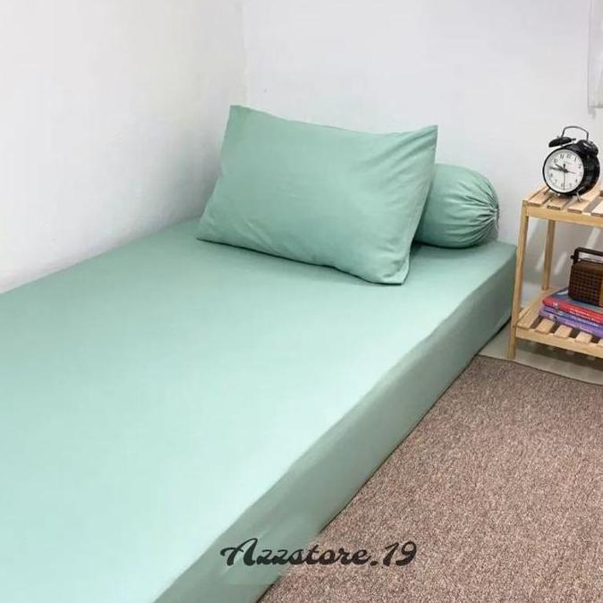 Sprei Polos Abu Abu / Sprei Polos Hitam / Sprei Polos Hotel / Sprei Motif Ukuran 90X200 / Sprei Ukur