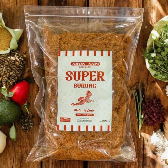 Warungresi819 - Abon Sapi Super cap Burung ELANG 1000 gram / 1 kg | Boyolali