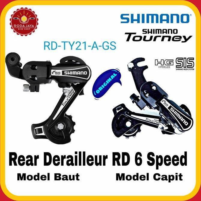 NEW SHIMANO RD-TY21 REAR DERAILLEUR RD TOURNEY 6 SPEED ORI