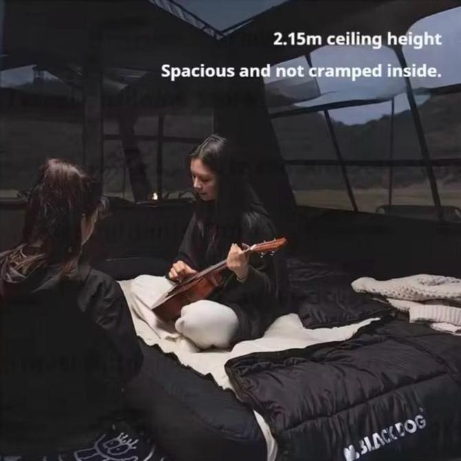 BLACKDOG SPACESHIP STAR X AUTOMATIC BLACK NEW TUNNEL TENT TENDA TEROWONGAN OTOMATIS HITAM CAMPING OU