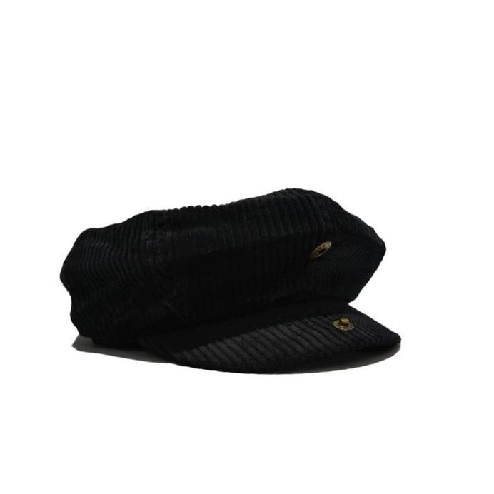 Thejam. Topi anak pria wanita | Newsboy cap kids corduroy hitam
