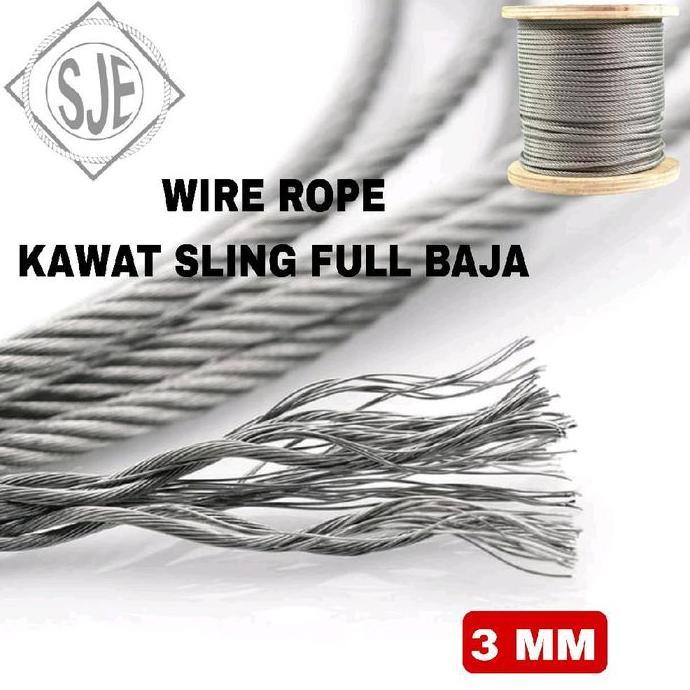 Promo Sling Baja 3Mm/Kawat Baja 3Mm/Seling Baja 3Mm/Sling Full Baja 3Mm Cod