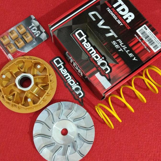 Paket Upgrade Pulley CVT Rumah Roller Golden Teflon TDR PCX 150 Lokal