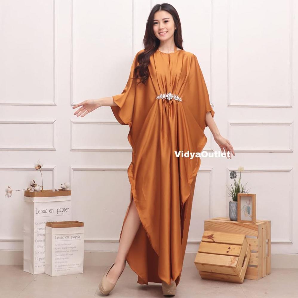 BEST DEALS Kaftan Alya 2258 - Baju Lebaran wanita - Long Dres Polos - Baju Muslim Dewasa - Dress Hit