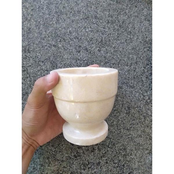 Lumpang Alu Batu Lesung Mini Marmer Asli Tumbukan Tumbuk Obat Puyer Ulekan Ulek Mortar & Pestle 4/11