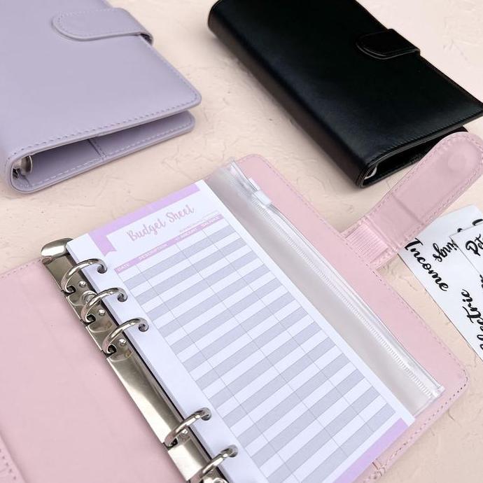 delon2gd - [a6] sinking fund binder leather / binder keuangan tabungan challenge menabung financial 