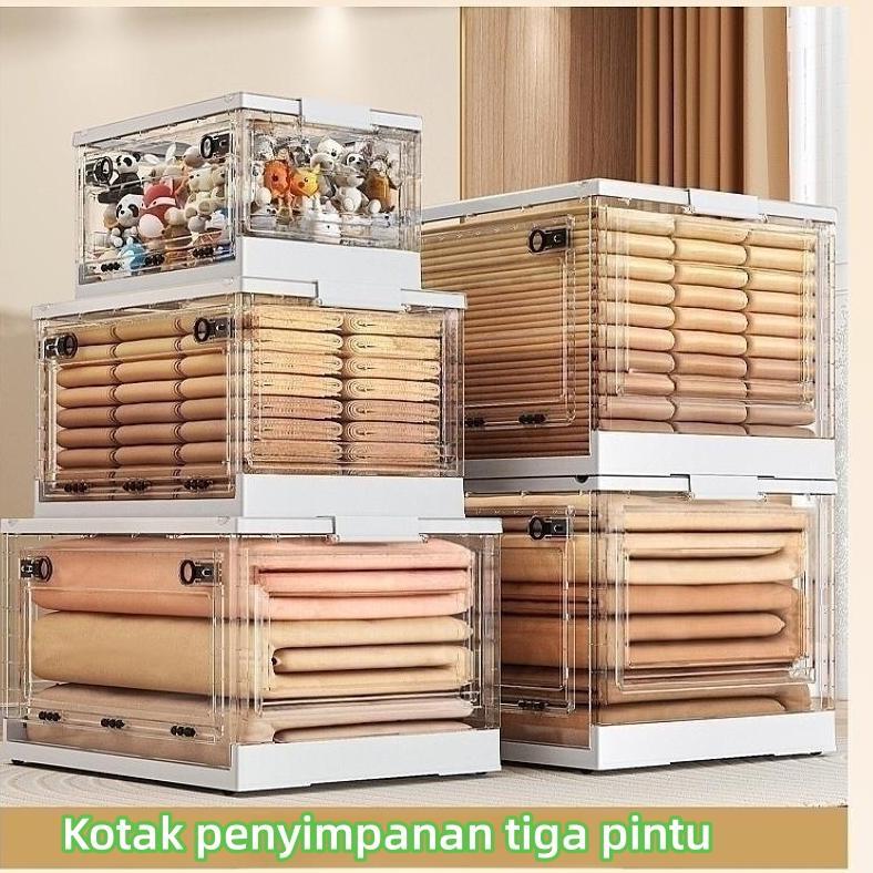 Storage Box Lipat  Transparan Kotak Plastik Kotak Penyimpanan Plastik Kapasitas Ekstra Besar Kontain