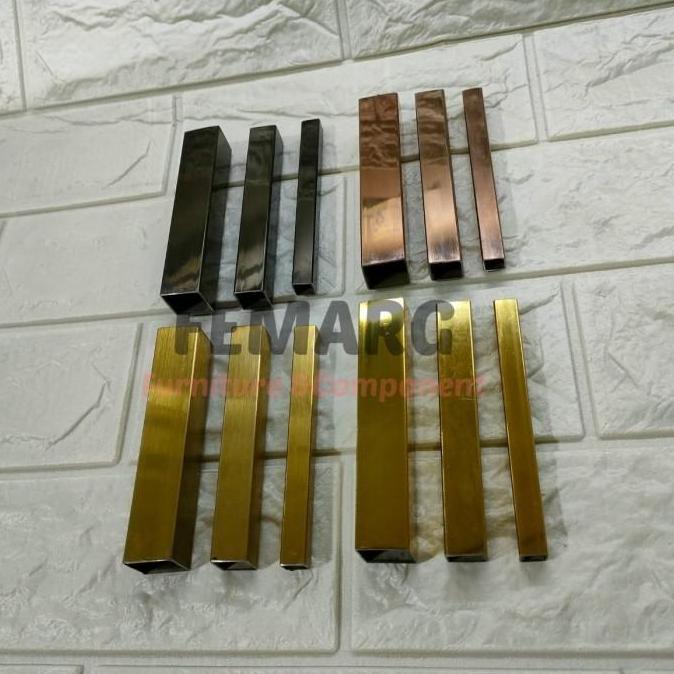 HOLLOW STAINLESS 15X15mm FEMARG SUS 201 MIRROR GOLD |ROSE GOLD |BLACK
