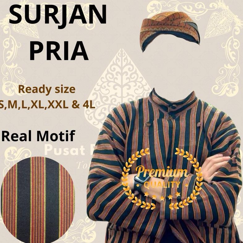 Free Ongkir Ready Siap Kirim Baju Adat Jawa Lurik Dewasa Pria Baju Lurik Adat Jawa Dewasa  Baju Jawa