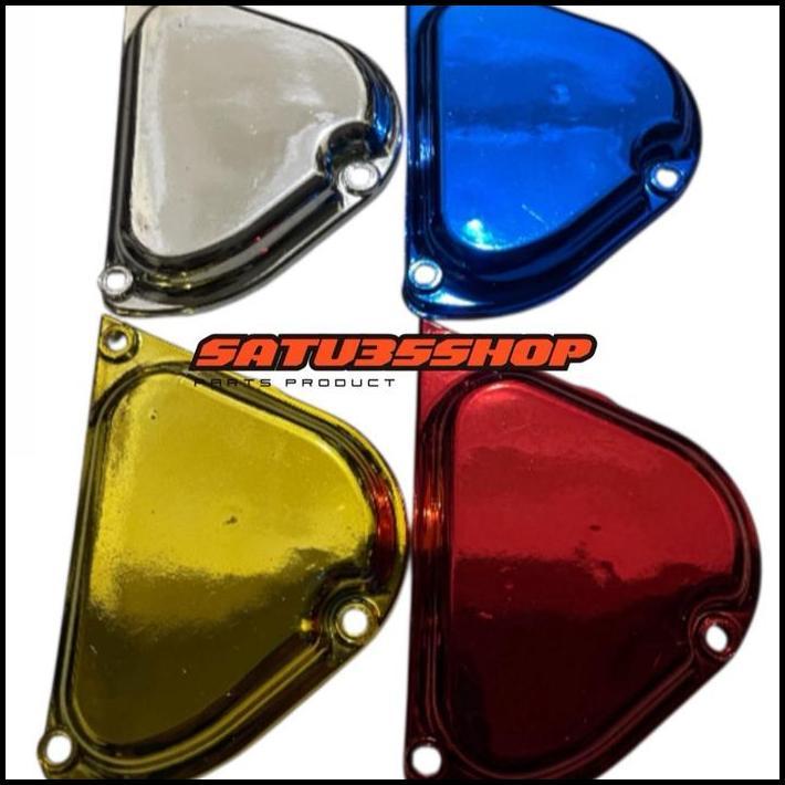 PROMO TUTUP BLOK POMPA OLI SUZUKI TS125 CHROME TUTUP SEGITIGA POMPA OLI SUZUKI TS 125