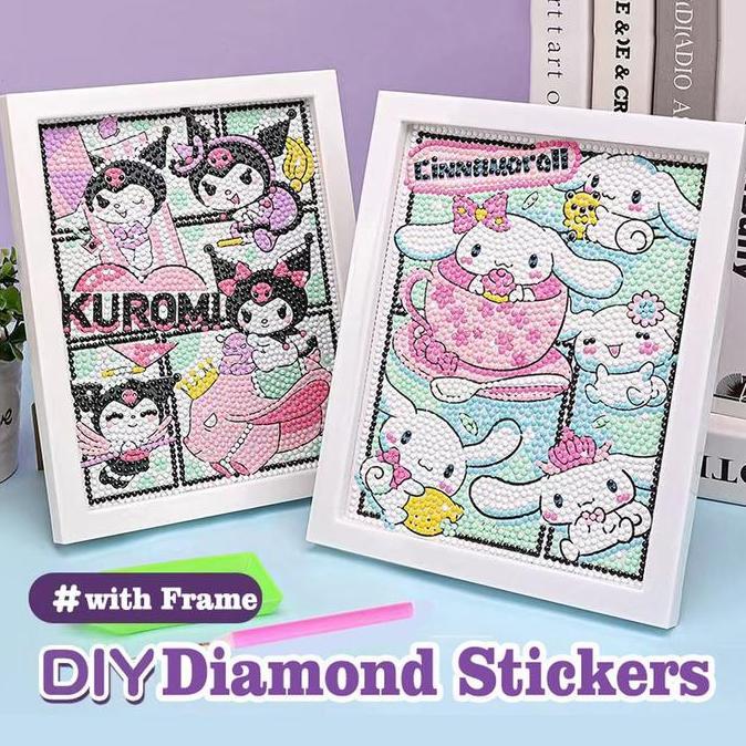 DIY 5D Diamond Painting Canvas Frame Living Room Wall Decor mainan dan hadiah edukasi untuk anak