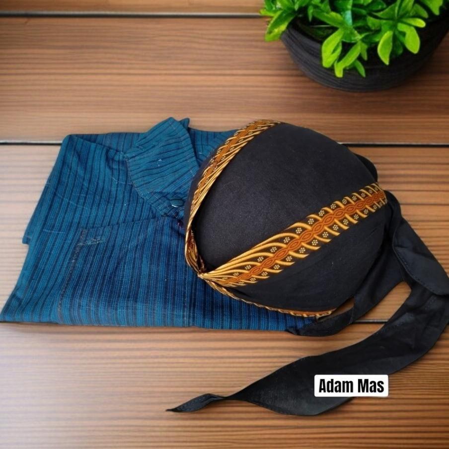 Free Ongkir Baju Surjan Lurik Pria Dan Blangkon Jogja/Baju Jawa Pria/Baju Lurik Pria Dewasa/Blangkon