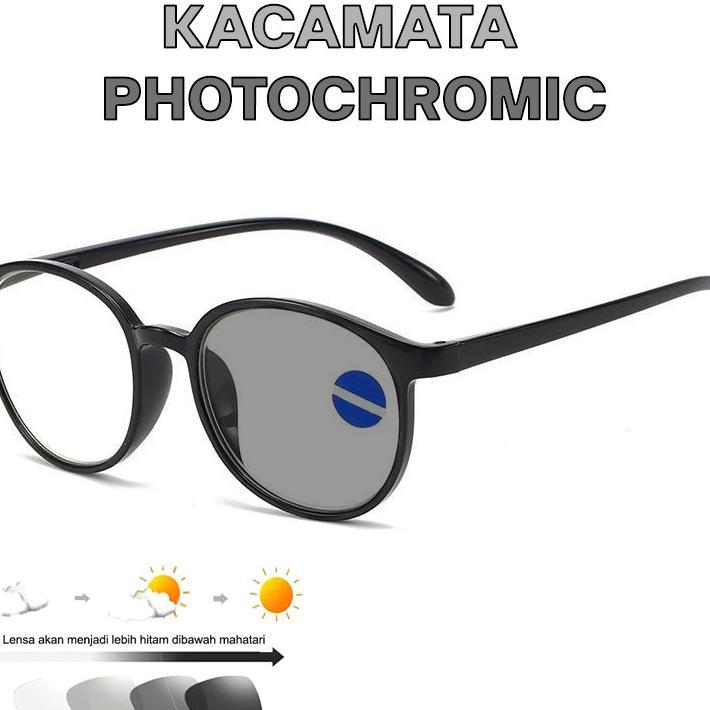 Kacamata Fotokromik Fashion Pria Wanita Tr90 Fleksibel Lensa Photochromic Anti Radiasi Kacamata Pria