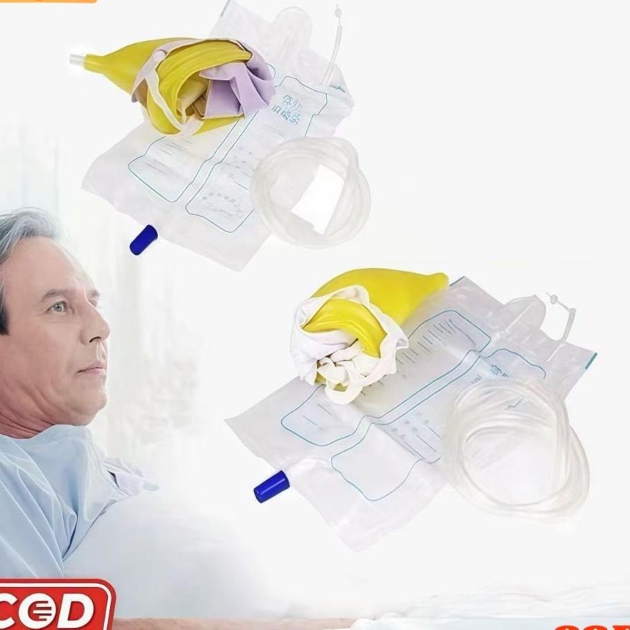 Alat Bantu Kencing Dengan Urinal Bag Kantong Pipis Silikon Eksternal Kateter Kantong Urin Bag Untuk 