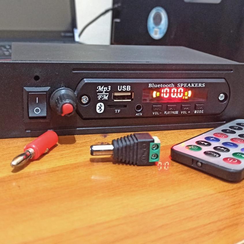 Power Amplifier Bluetooth Rakitan 12V Dc Stereo 2X30Watt / Tape Mobil Single Din Rakitan