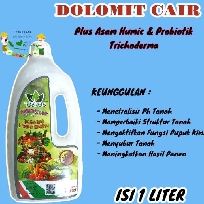 Pupuk Dolomit Cair Isi 1 Liter Pupuk Penyubur Tanah Plus Asam Humic Dan Probiotik Trikoderma Smm