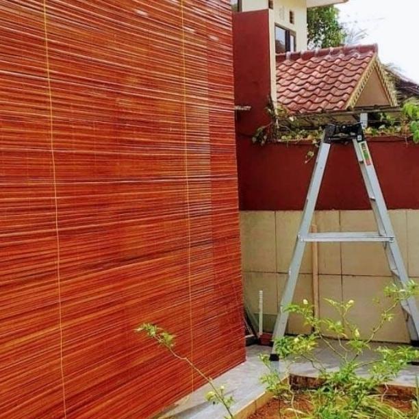 Tirai Bambu Krey Plistur 2,5M X 2M + Tali Penggulung Tirai Bambu Plistur,Tirai Rotan Dan Tirai Natur