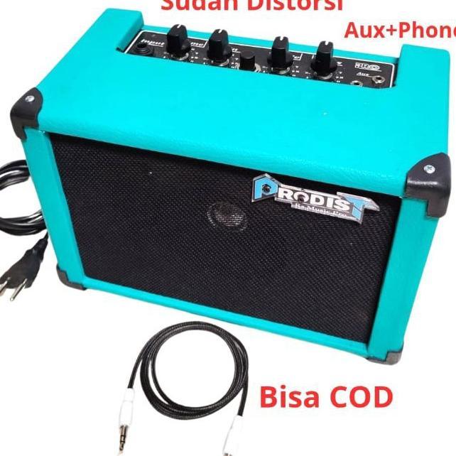 Amplifier Gitar Listrik- Ampli Gitar Listrik  Amplifier Gitar  Distorsi 4 Inch 2 Input Bonus Kabel A