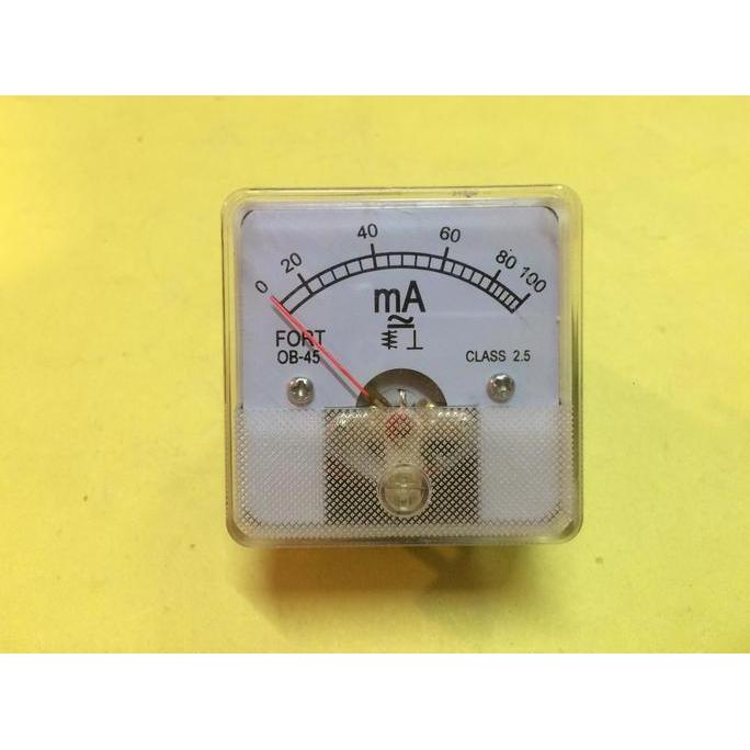 Ready Mili Ampere Meter Analog 0-100mA OB-45