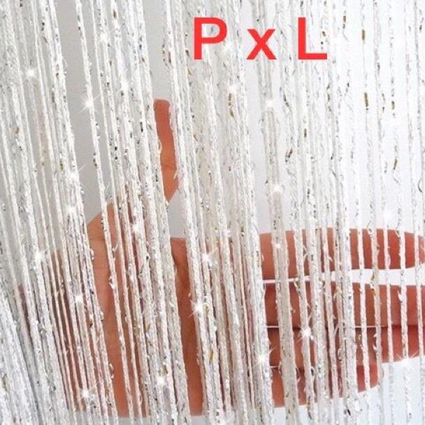 Tirai Benang Putih ,Gliter Putih 3Meter / Tirai Pintu/ Tirai Dekorasi / Tirai Penyekat Ruangan
