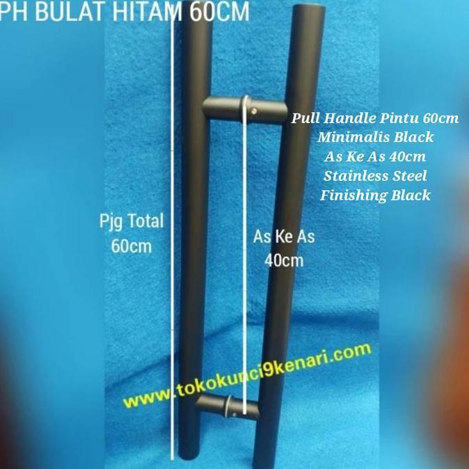 Pull Handle Pipa Bulat Hitam 60cm | Tarikan pintu Bulat Hitam Fitpro
