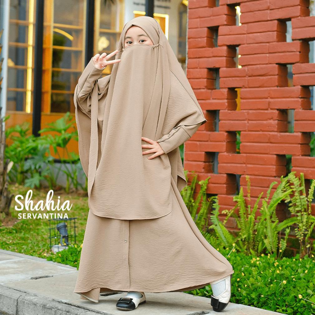 PREMIUM Shahia Servantina - Hera Abaya FK Gamis Syari Anak Perempuan Airflow