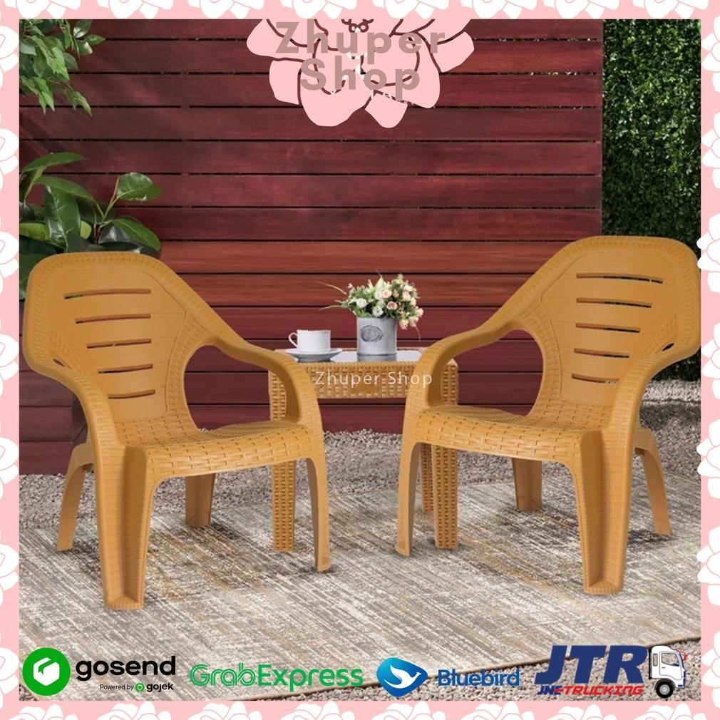 1 Set Kursi Ol 509 + Meja Olymplast / Kursi Teras / Kursi Taman / Kursi Olymplast