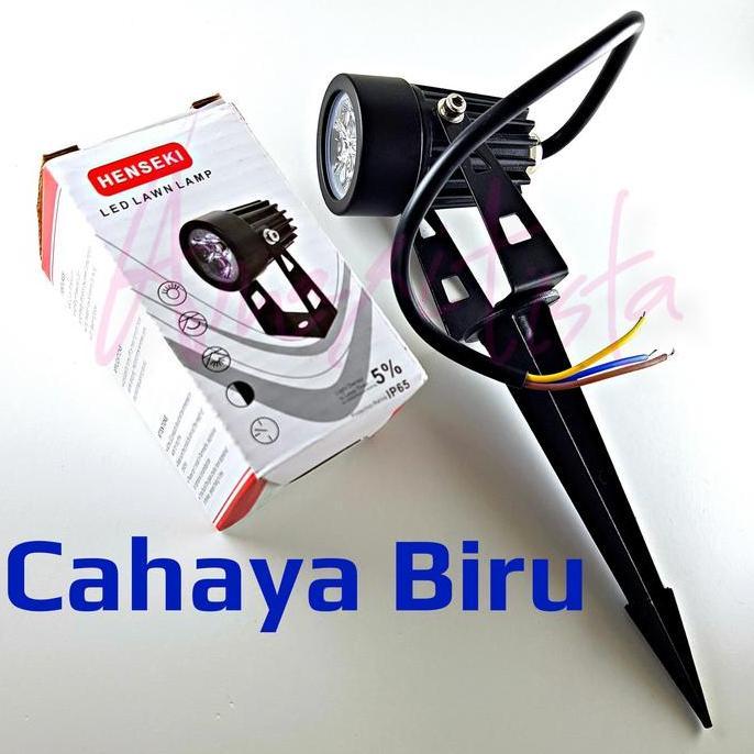 Ready  Lampu Sorot Taman LED Tancap 3W BIRU BLUE Waterproof OUTDOOR SPOTLIGHT