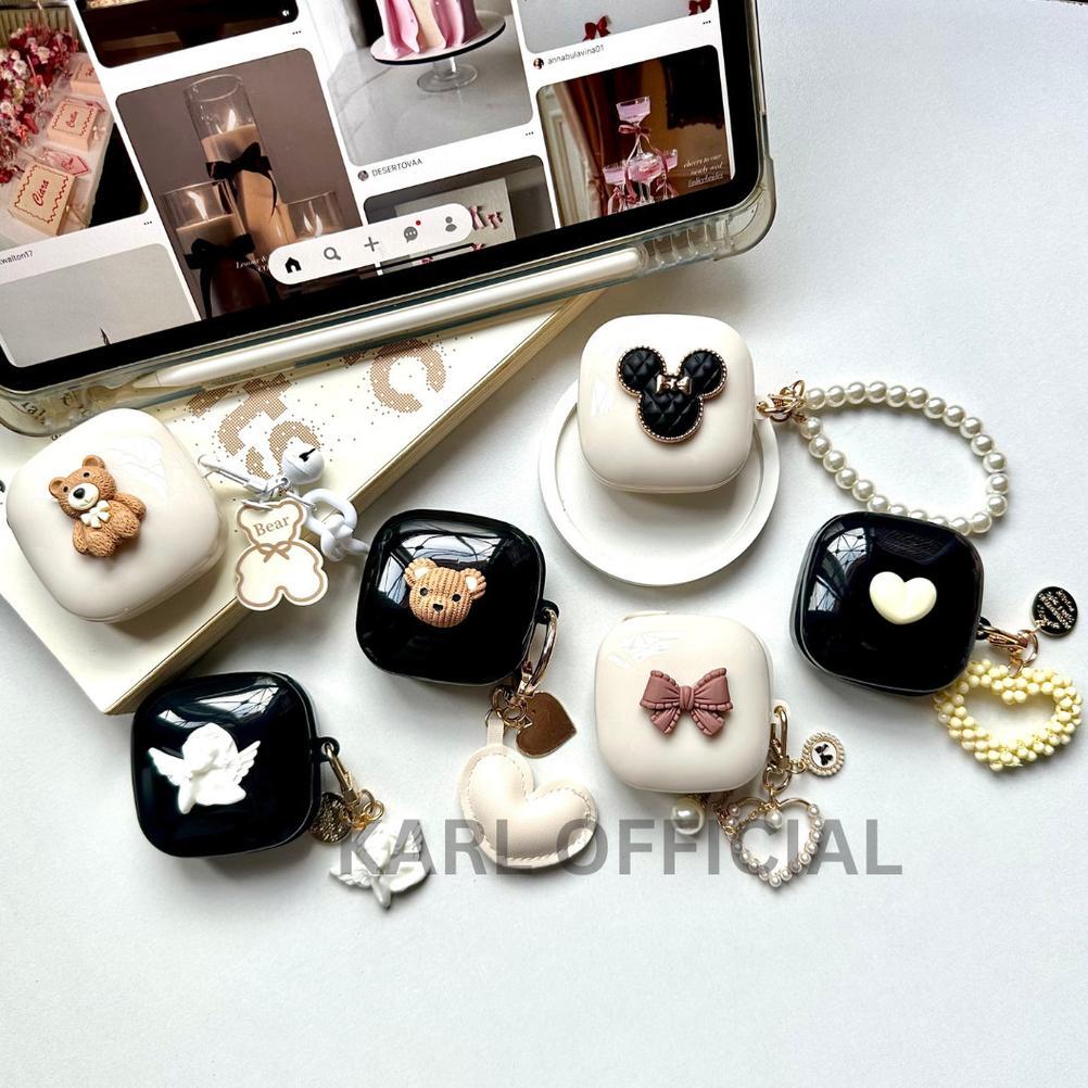 BESTPROMO Case Baseus E16 Premium Bowie Encok Lucu Transparant Casing Earphone TWS Pelindung Cover K