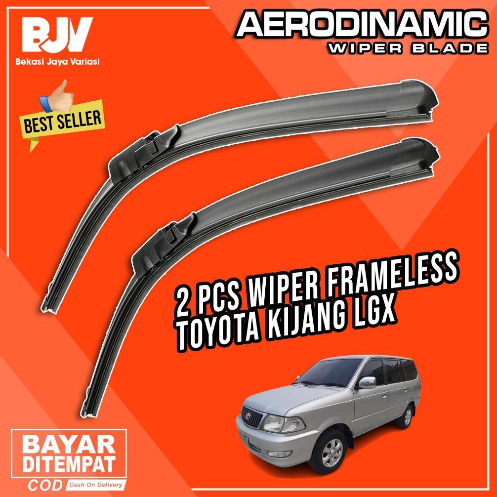 (Bisa Cod) Aerodinamic Promo Wiper Mobil Frameless 2 Pcs - Toyota Kijang Lgx 2000 - 2004