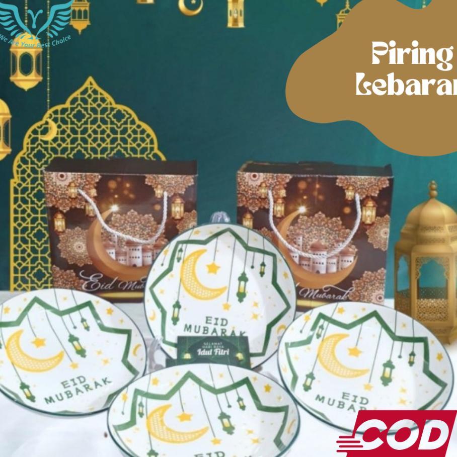 Piring Lebaran 2026 / Hampers Piring Mangkok Keramik Set/ Hampers Set/ Free Kartu Ucapan