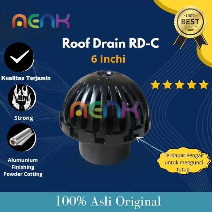 Roof Drain Alumunium 6 Inchi Powder Coating