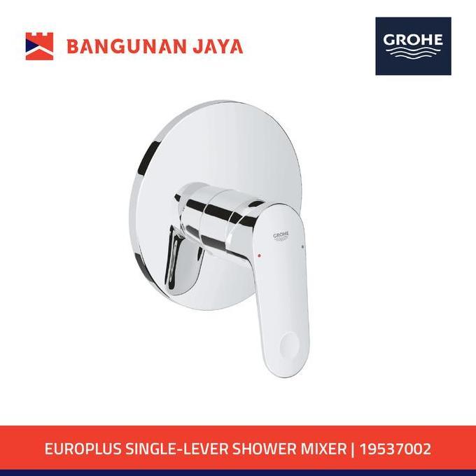 GROHE EUROPLUS SINGLE-LEVER SHOWER MIXER KERAN SHOWER TANAM DINDING PANAS DINGIN  |  19537002