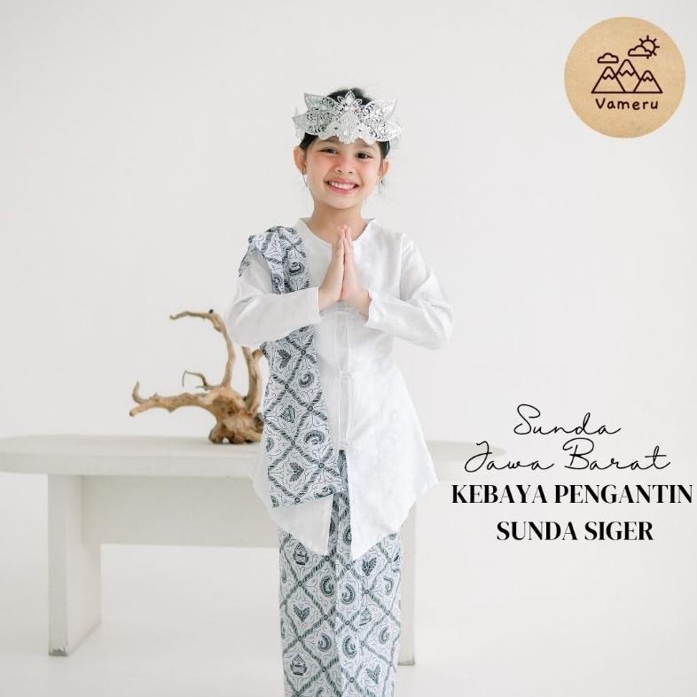 Diskon Vameru - Baju Adat Pengantin Kebaya Sunda Anak Perempuan Jawa Barat Siger