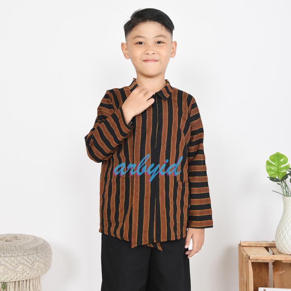 Diskon Baju Lurik Jawa Anak Usia 1 Tahun Sampai 12 Tahun Sorjan Adat Solo Jogja Harga Grosir