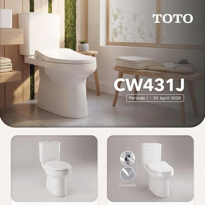 Ready CLOSET DUDUK TOTO CW431J / KLOSET TOTO CW 431 J / TOILET TOTO CW 431 J