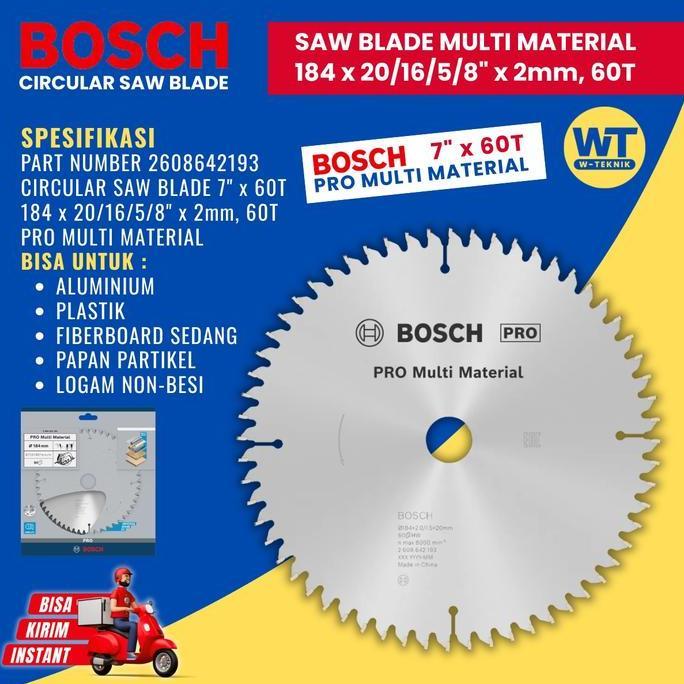 Saw Blade 7"/ Mata Potong Circular Saw Bosch Multi Material 7X 60T