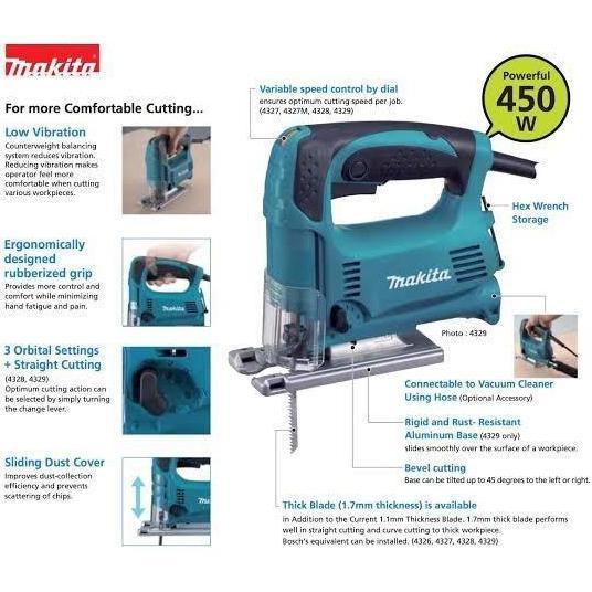Paket Makita Mesin Gergaji Jigsaw 4327M - Jigsaw Blade 4327 M Makita