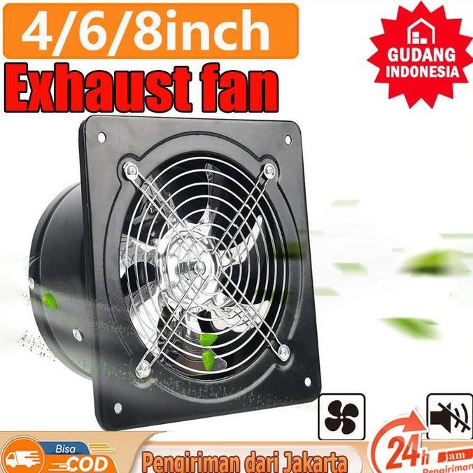ATHHINE 4/6/8inchExhaust Fan Dinding  Kipas / Booster Fan Exhaust Fan Wall Duct Fan Ventilasi Exhaus