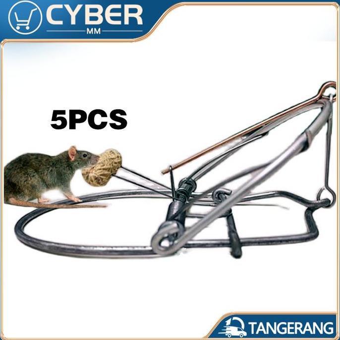 DEFAECO Jebakan Tikus Besi Reusable Jebakan Tikus Perangkap Tikus Besi