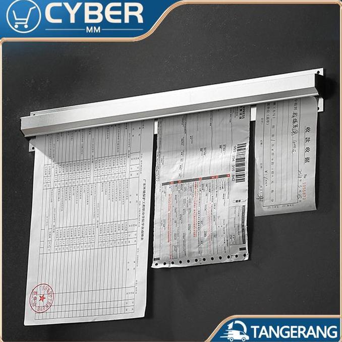 DEFAECO Bill Holder Restaurant Paduan Aluminium Penjepit Bon Wall Mounted 60cm