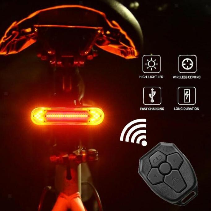 Lampu Belakang Sepeda Lampu Sein Riting Sepeda Di Bawah Sadel Cas Usb