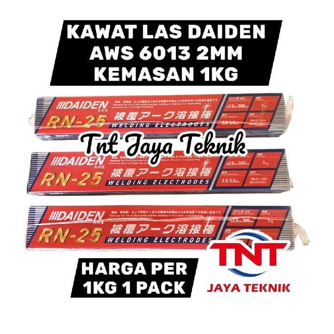 KAWAT LAS DAIDEN RN-25 2MM 1KG AWS 6013 / KAWAT LAS BESI 2MM DAIDEN RN 25 E6013