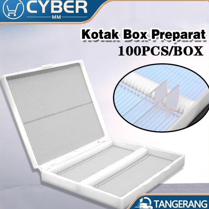 DEFAECO 100 Box Slide Preparat Glass Slide Microscope Slide Box Kotak Preparat