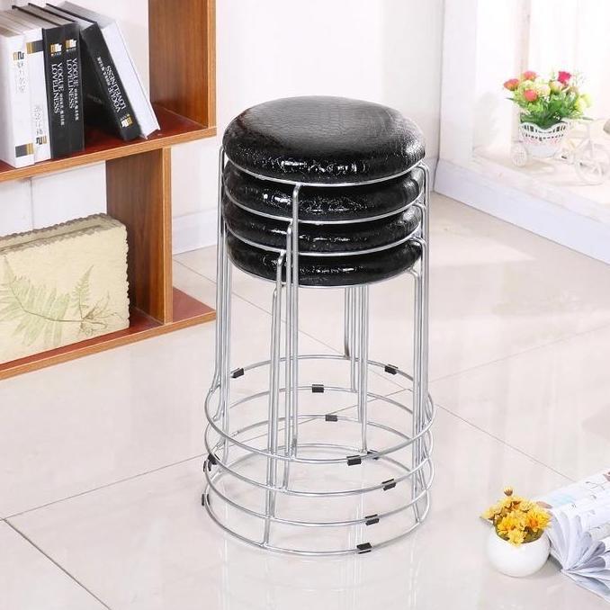 ESPRIZO KURSI BULAT BANGKU MAKAN KURSI KAMAR / CAFE KURSI TAMU BESI KURSI MODERN STEEL BANGKU BAR - 