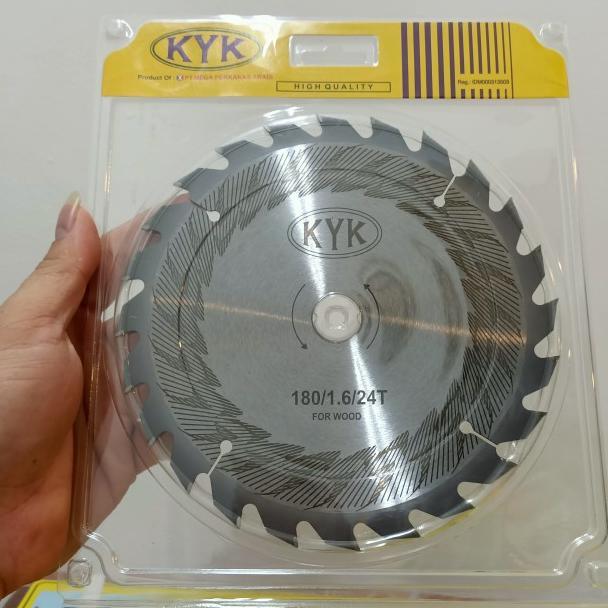 Mata Gergaji Kayu 7" X 24T Kyk / Saw Blade Potong Kayu Piring Gergaji Kyk Wood
