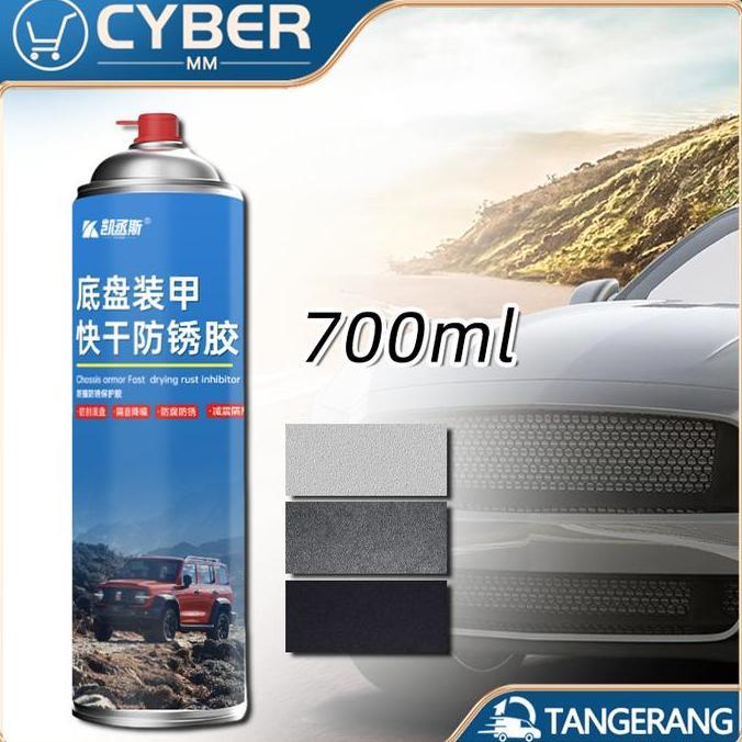 CHONELIO 700ML Rubberized UnderCoat Anti Karat Peredam Suara Mobil Motor Plingkut Semprot Original I