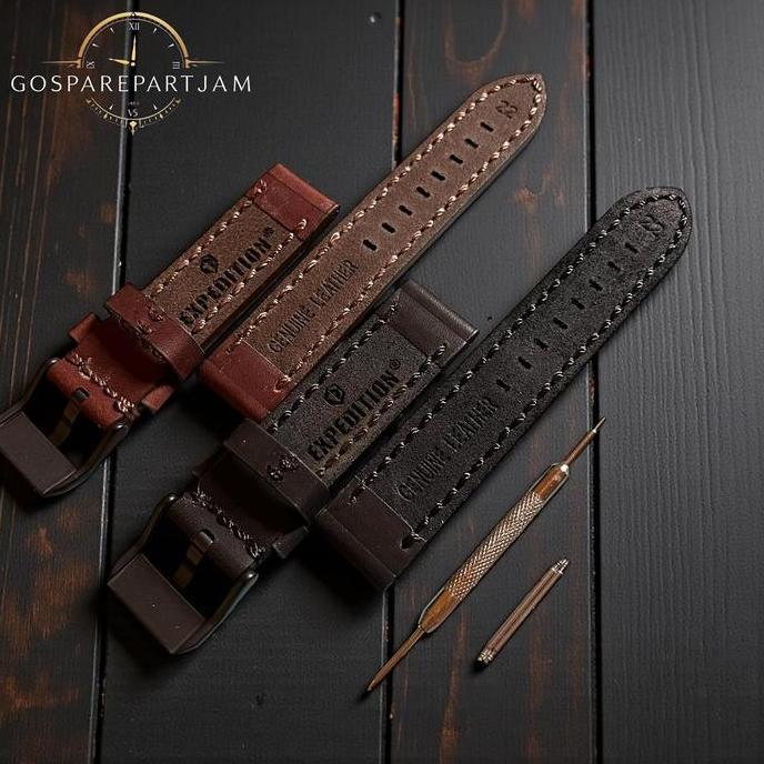 Strap Tali Jam Tangan Expedition Bahan Kulit Asli Berkualitas