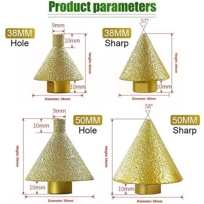 EXQWISITE Mata CNC Router Diamond Chamfer Profil Batu Granit Marmer Nisan Kaca / Mata Profil Keramik